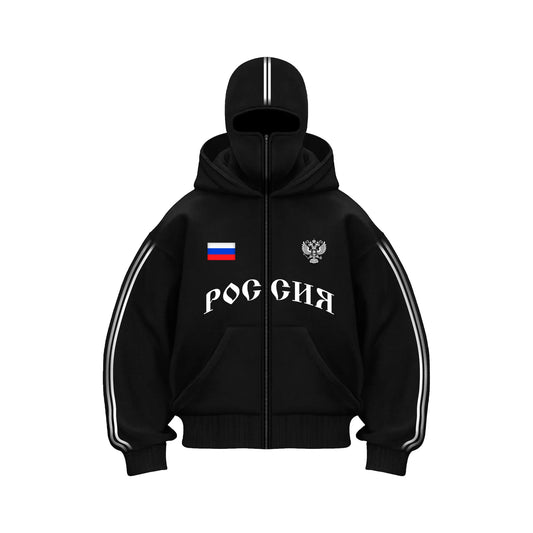 Россия Zip-Mask Hoodie