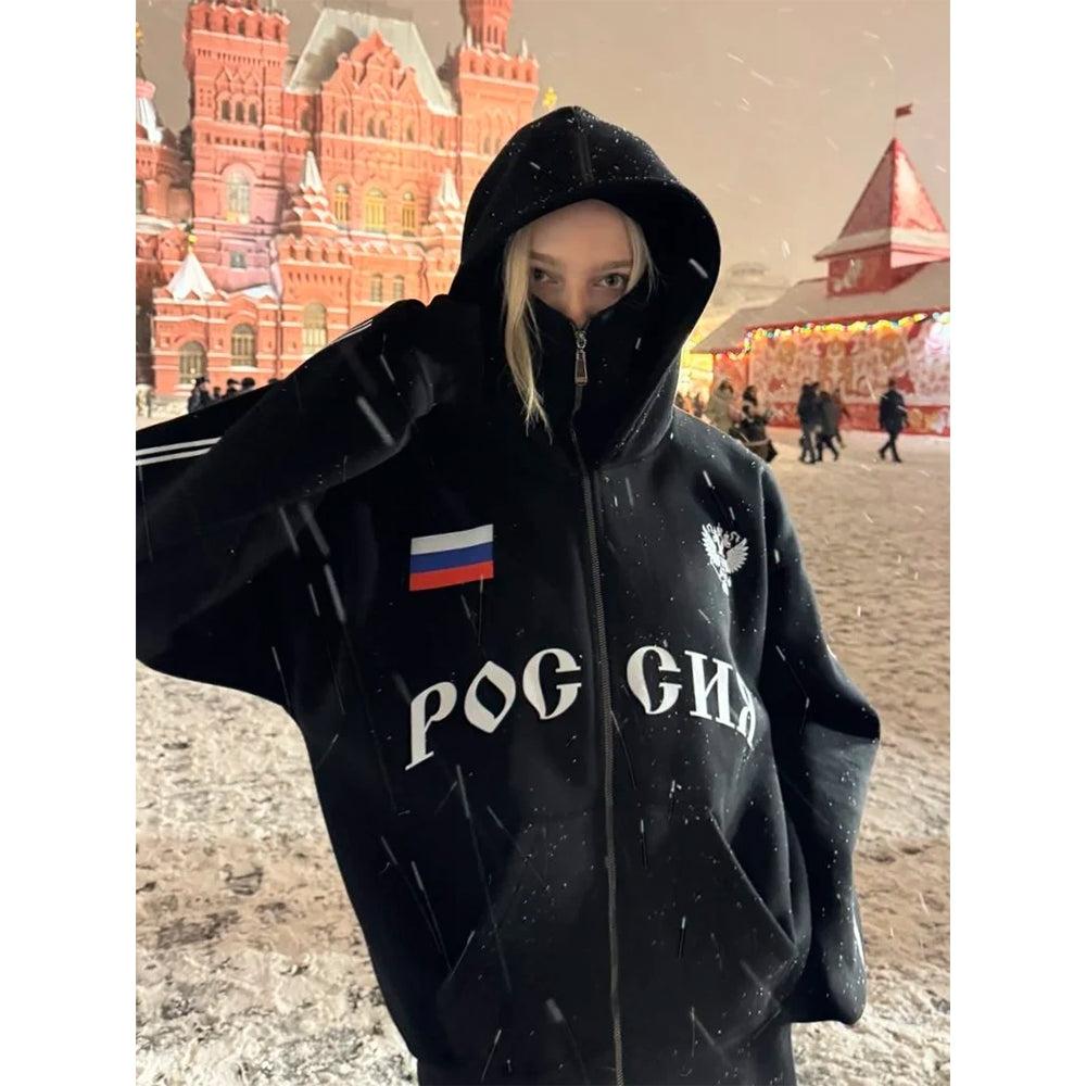 Россия Zip-Mask Hoodie