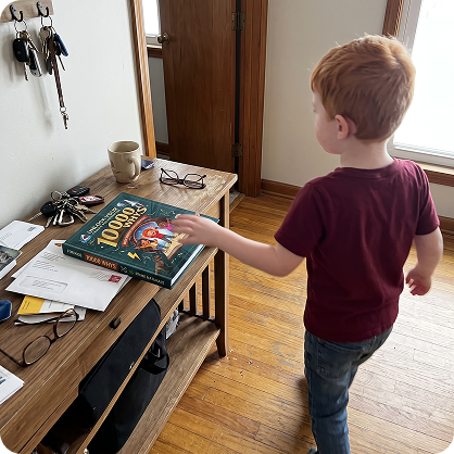 Child coming back to read the book on their own